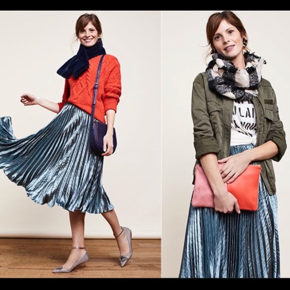 NWT Anthropologie Gemma Pleated Skirt - Picture 2 of 4